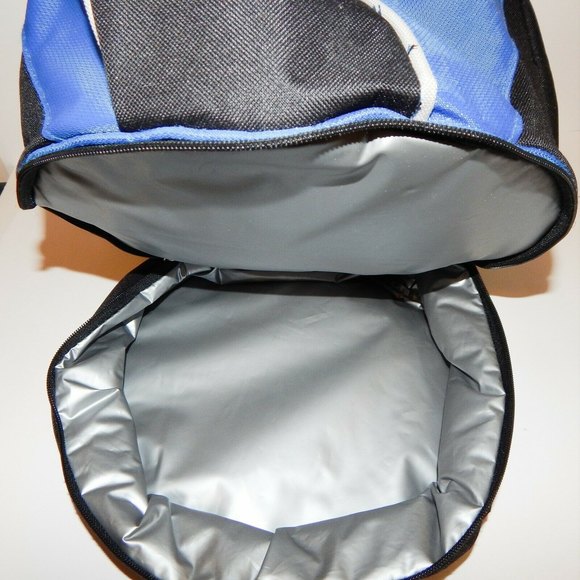 Logomark Meridian Health Branded Cooler Backpack Draw-String Duffle Bag Black - Picture 3 of 12